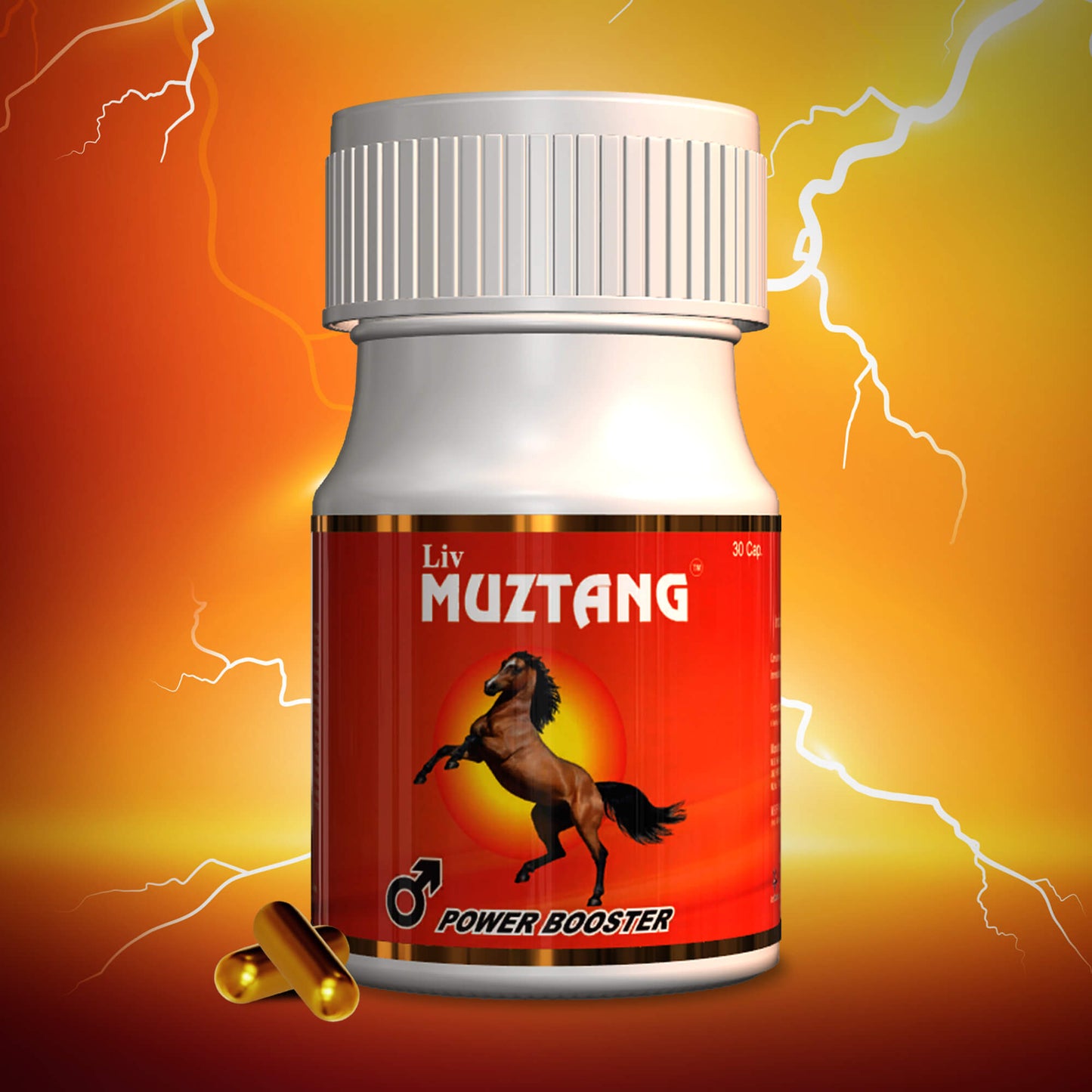 Liv Muztang Power Booster Capsule, Increase Stamina, Power & Endurance, Increase Confidence and Intimacy, Increase Libido