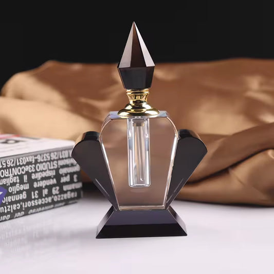 Hot-Selling Clear Black Luxury Crystal Perfume Bottle for Men and Women