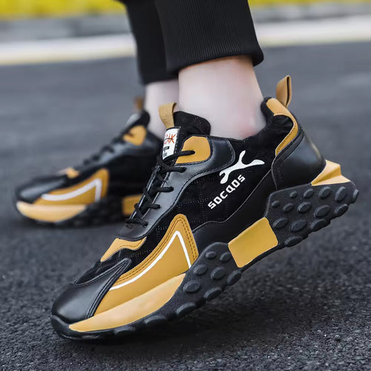 High quality breathable sports shoes, comfortable sports casual cotton pu fabric men's shoes