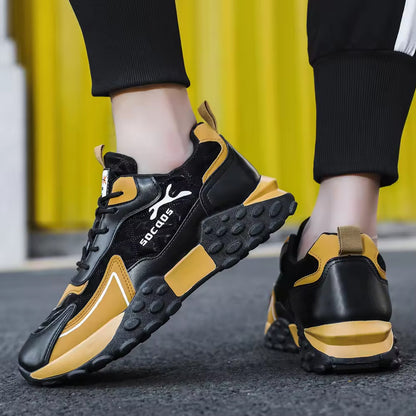 High quality breathable sports shoes, comfortable sports casual cotton pu fabric men's shoes