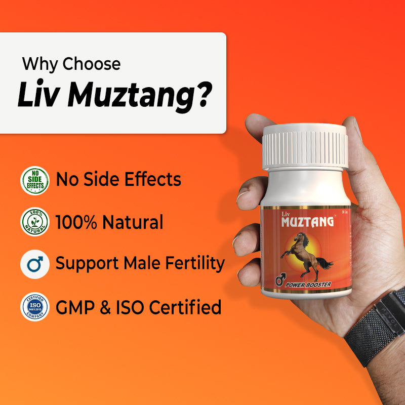 Liv Muztang Power Booster Capsule, Increase Stamina, Power & Endurance, Increase Confidence and Intimacy, Increase Libido