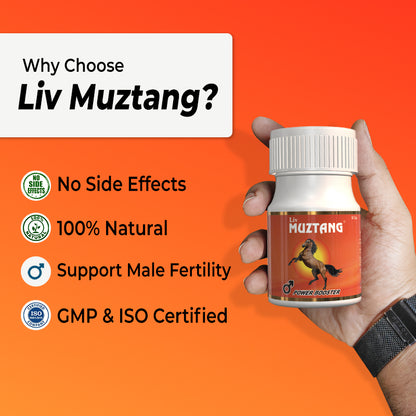 Liv Muztang Power Booster Capsule, Increase Stamina, Power & Endurance, Increase Confidence and Intimacy, Increase Libido